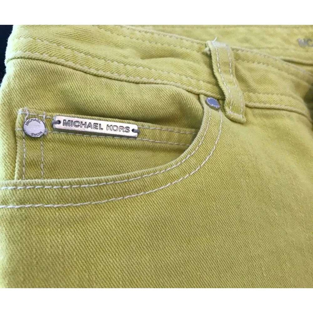 MICHAEL KORS Jeans Lemon Yellow Women's Skinny Size 6 NWT